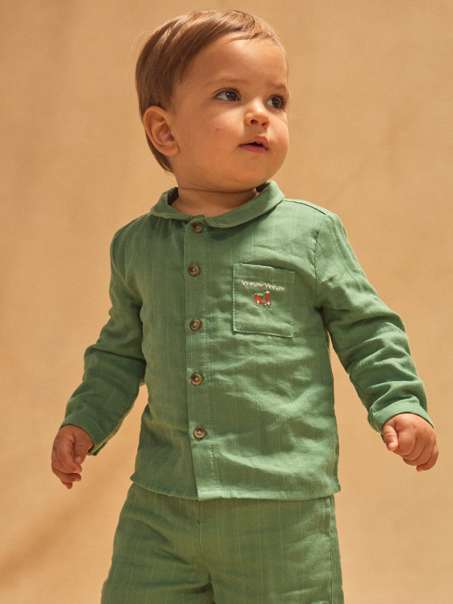 Chemise verte sapin Bébé Garçon